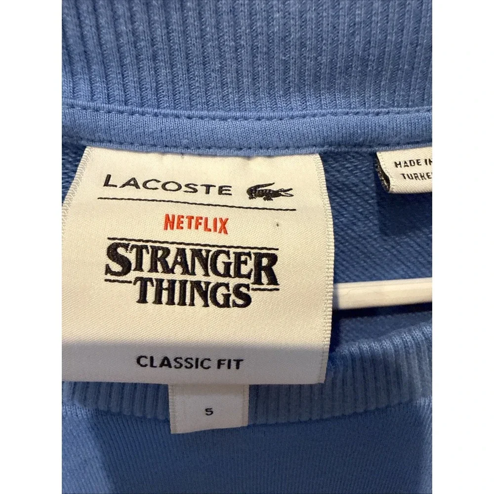Lacoste Netflix Stranger Things Crewneck RARE Sweatshirt L-5